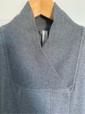 Lululemon Dark Grey French Terry Belle Wrap Sweater